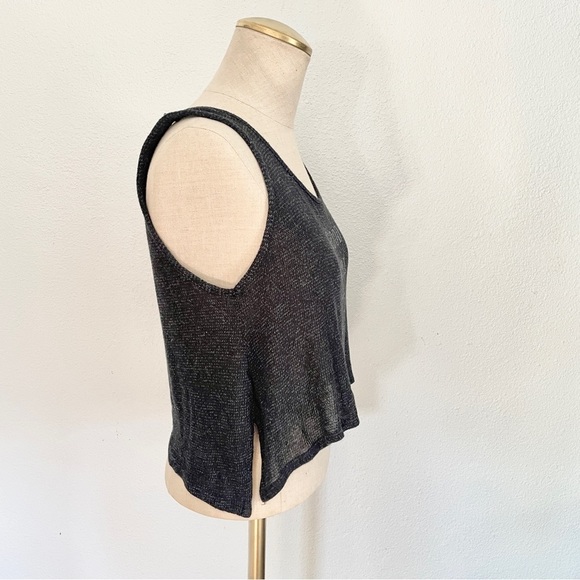 ✨ Abercrombie & Fitch Good Girls Bad Habits Loose Cropped Knit Tank Navy Sz S - Picture 3 of 10